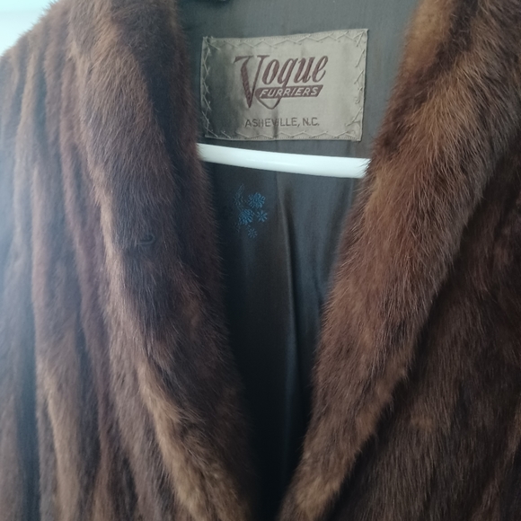 Vogue genuine real mink 💯 jacket coat was in breathable bag 60 vintage mob - Picture 2 of 5